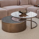 Belvedere Royal Gold Set of 2 Nesting Coffee Tables New!!