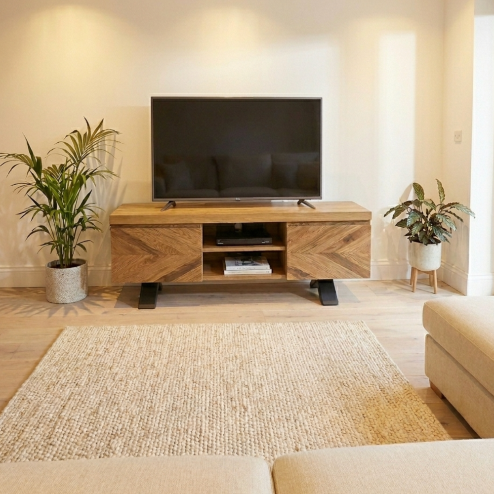 Ellipse Rustic Oak Entertainment Unit