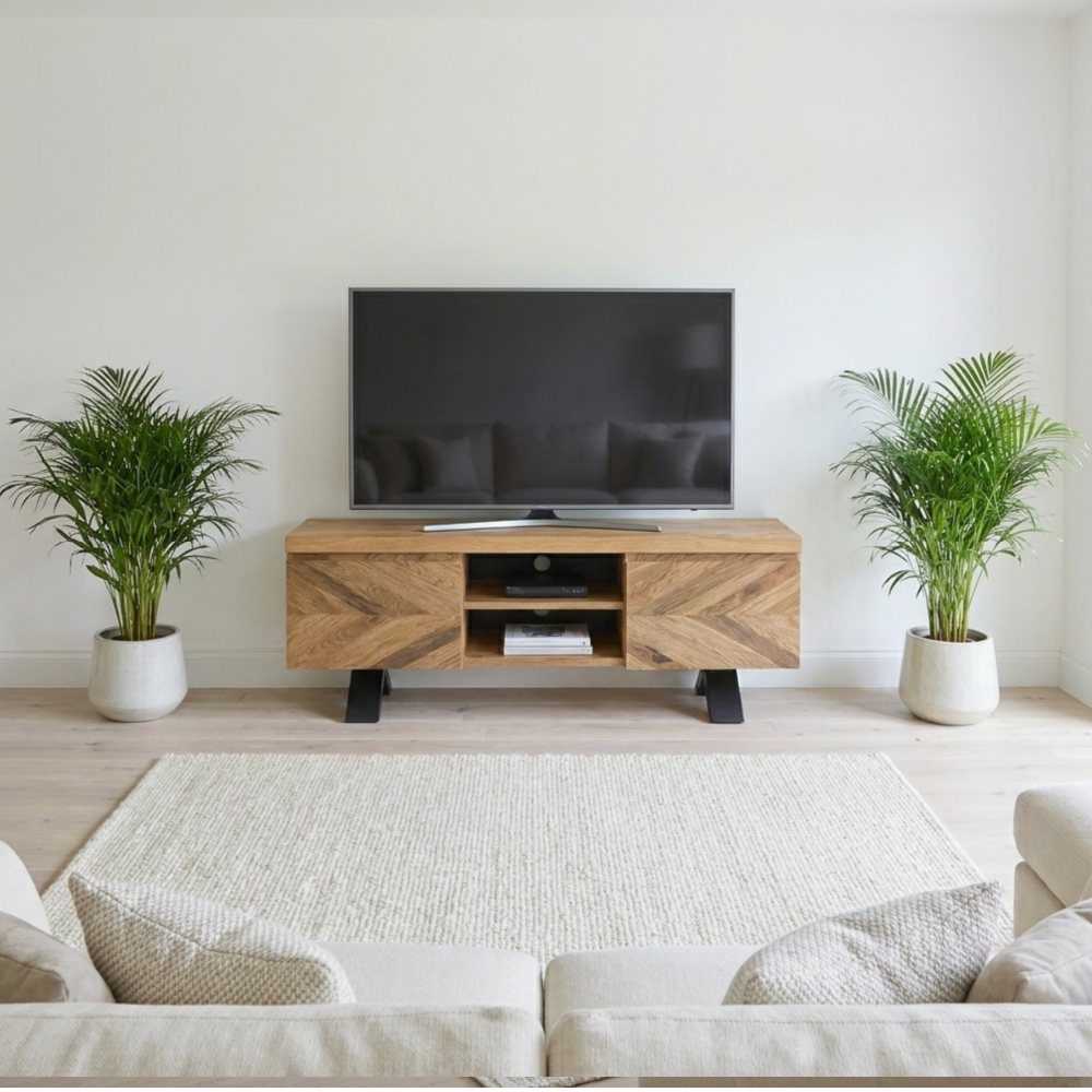 Ellipse Rustic Oak Entertainment Unit