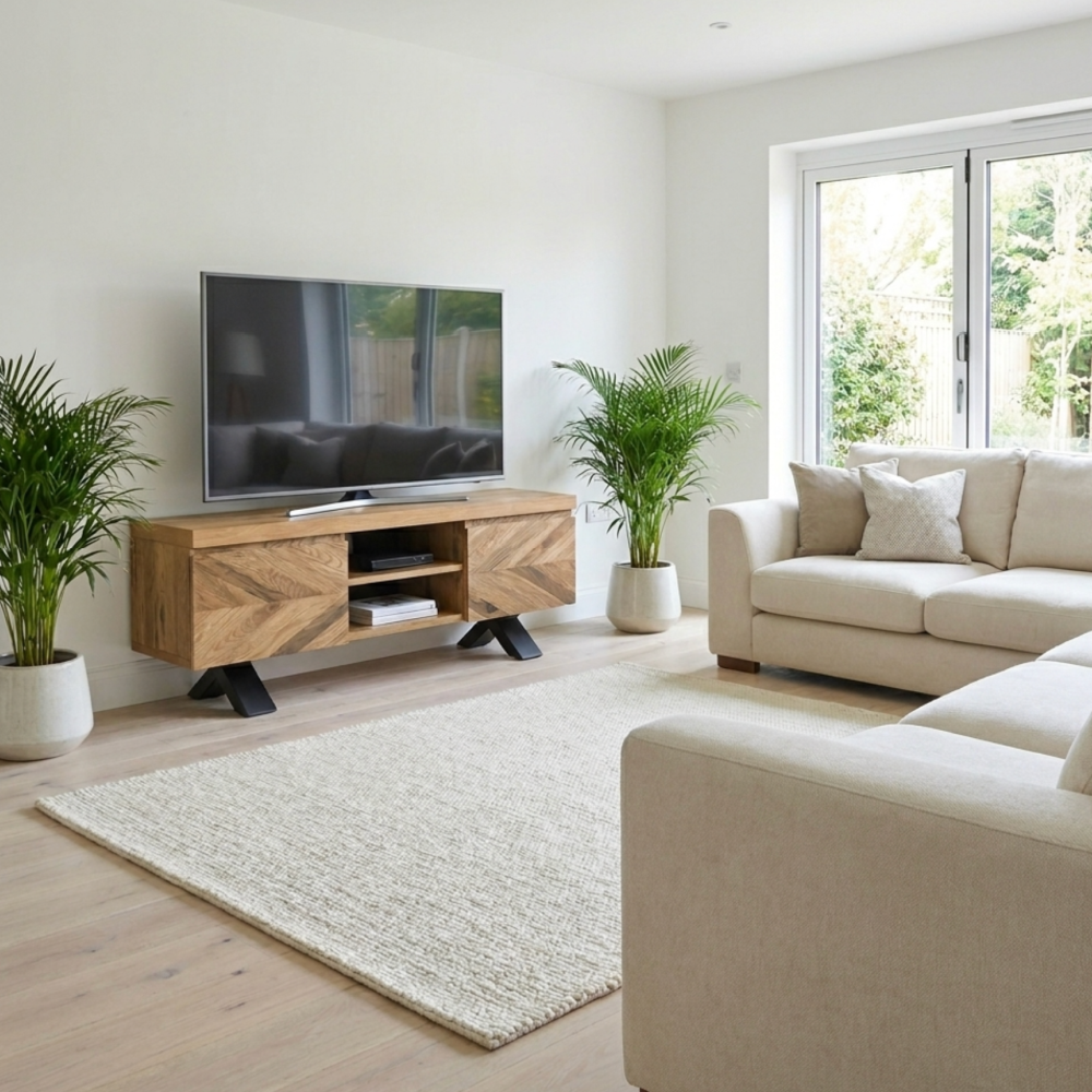 Ellipse Rustic Oak Entertainment Unit