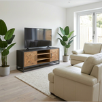 Indus Rustic Oak & Peppercorn Entertainment Unit