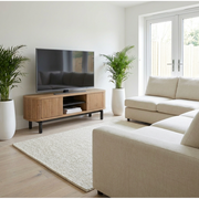 Vega Rustic Oak & Peppercorn Entertainment Unit