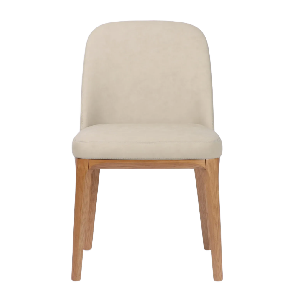 Lucy PU Dining Chair with Fabric Back