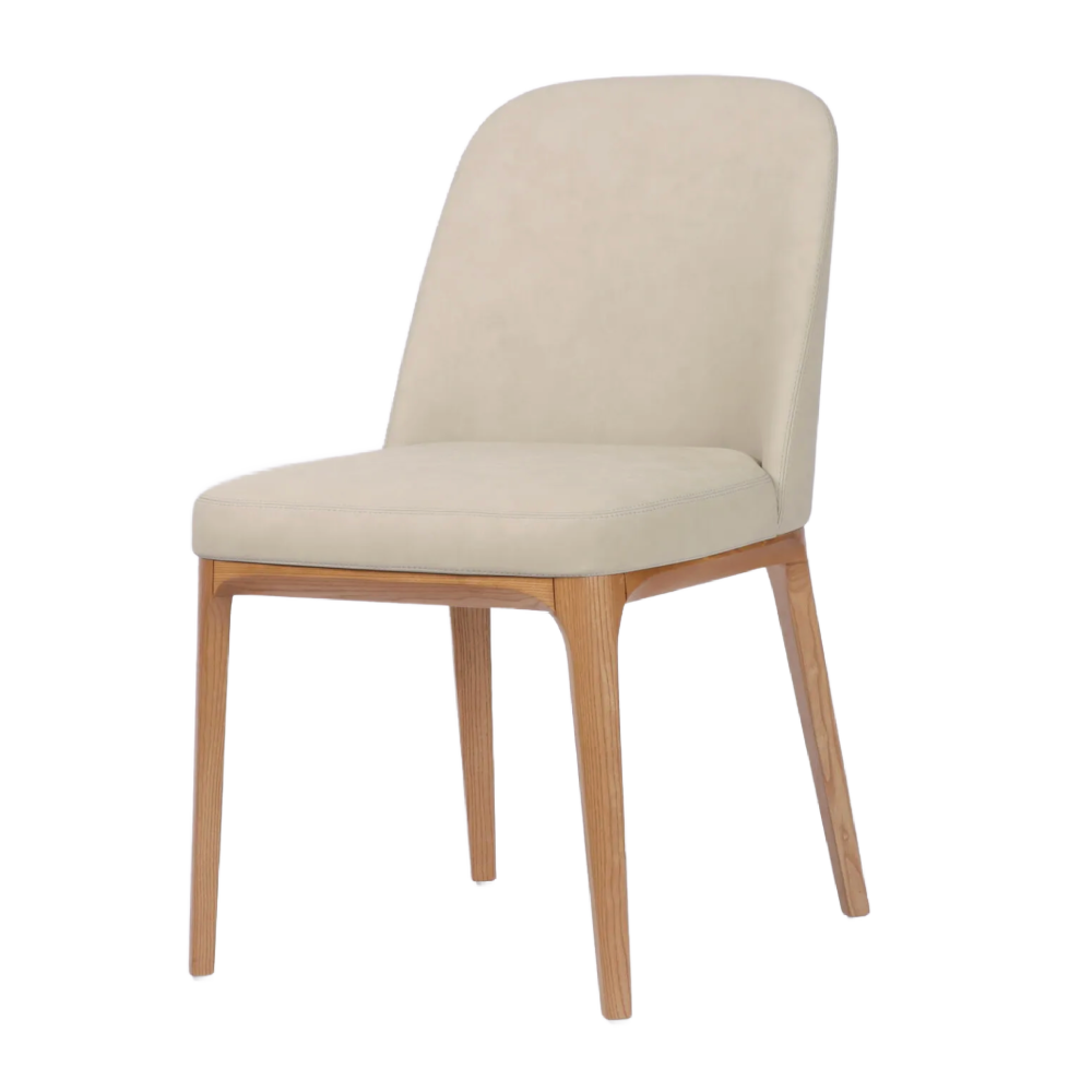 Lucy PU Dining Chair with Fabric Back