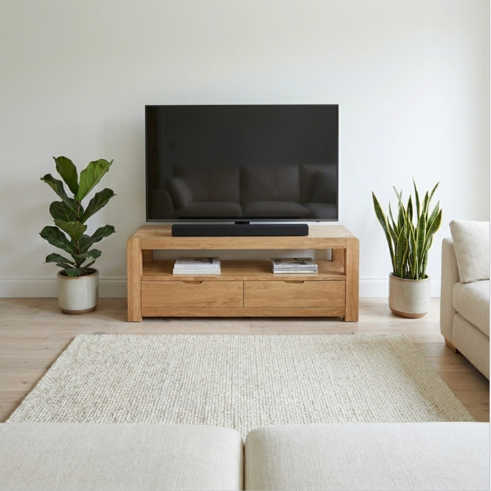 Bergen Oak Tv Stand