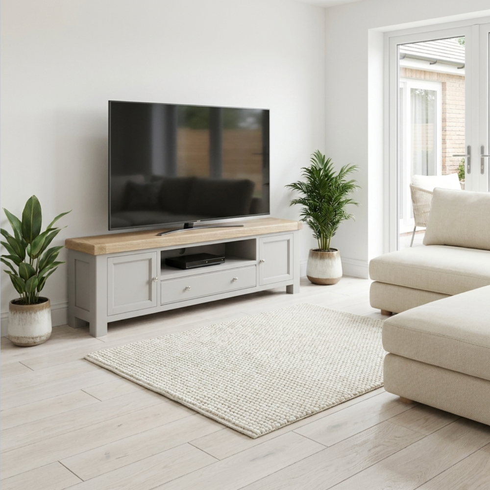 Salcombe Grey 190cm TV Unit