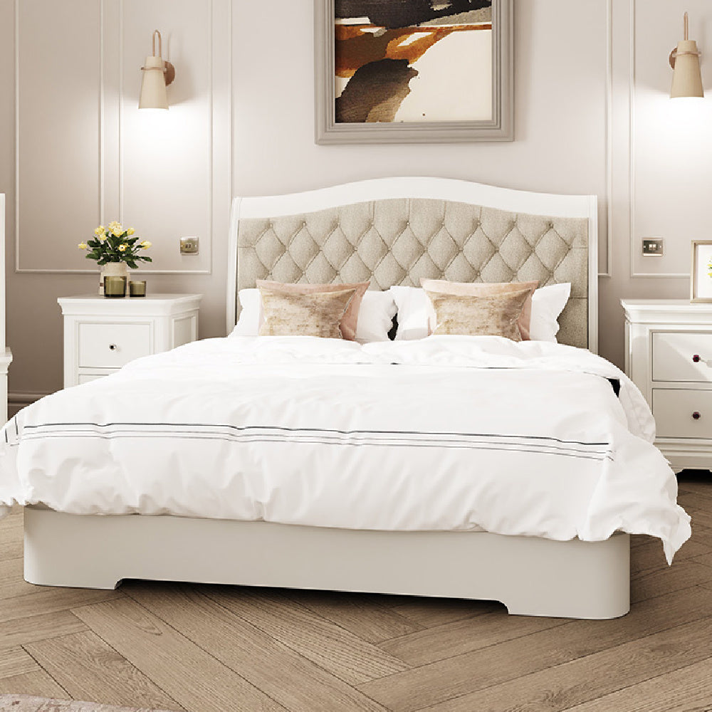 Painted Mabel Bed in Bone White