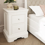 Mabel Bedside Table Bone White