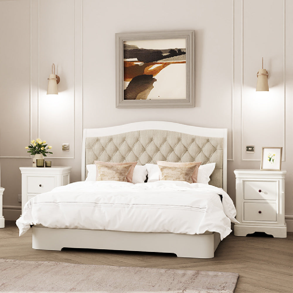 Mabel Bedside Table Bone White