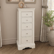 Mabel 5 Drawer Chest of Drawers Bone White