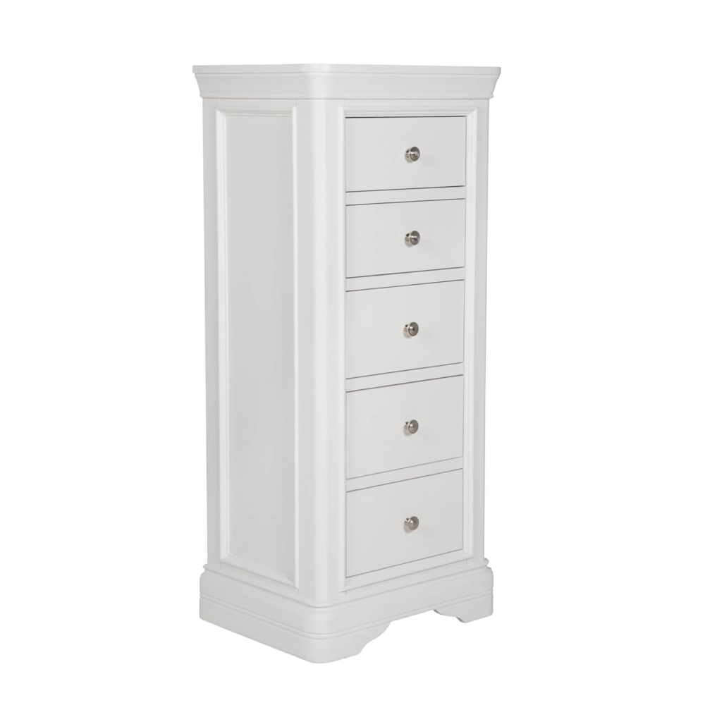 Mabel 5 Drawer Chest of Drawers Bone White