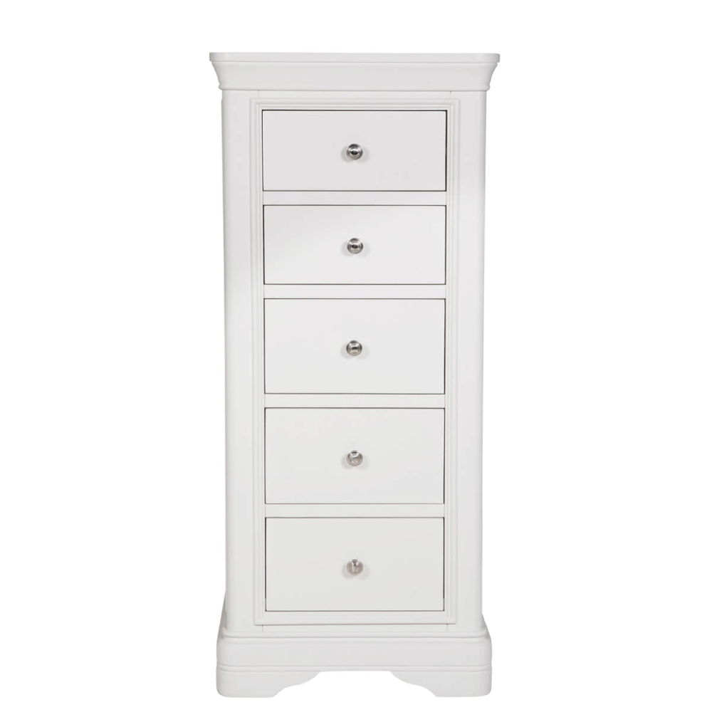 Mabel 5 Drawer Chest of Drawers Bone White