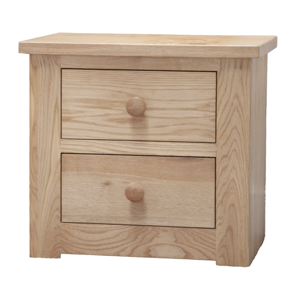 Torino Solid Oak  2 Drawer bedside
