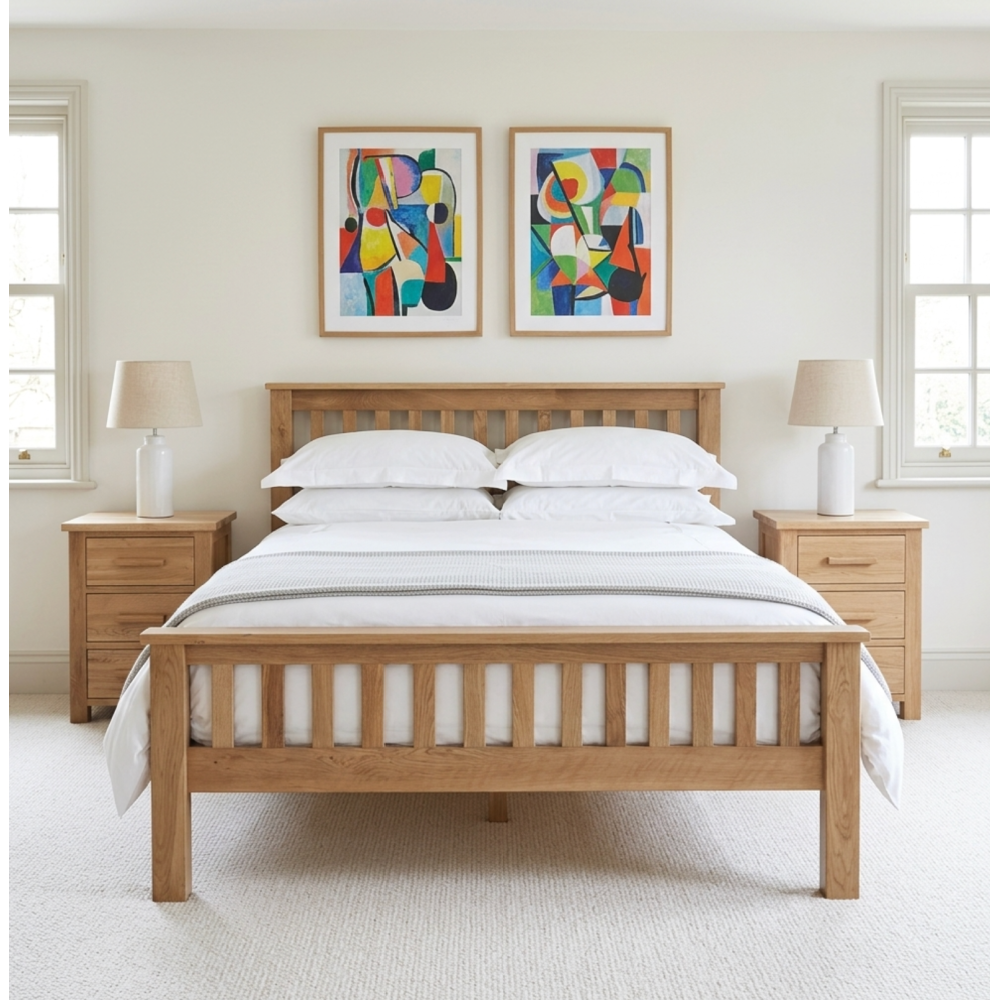 Opus Solid oak bedstead