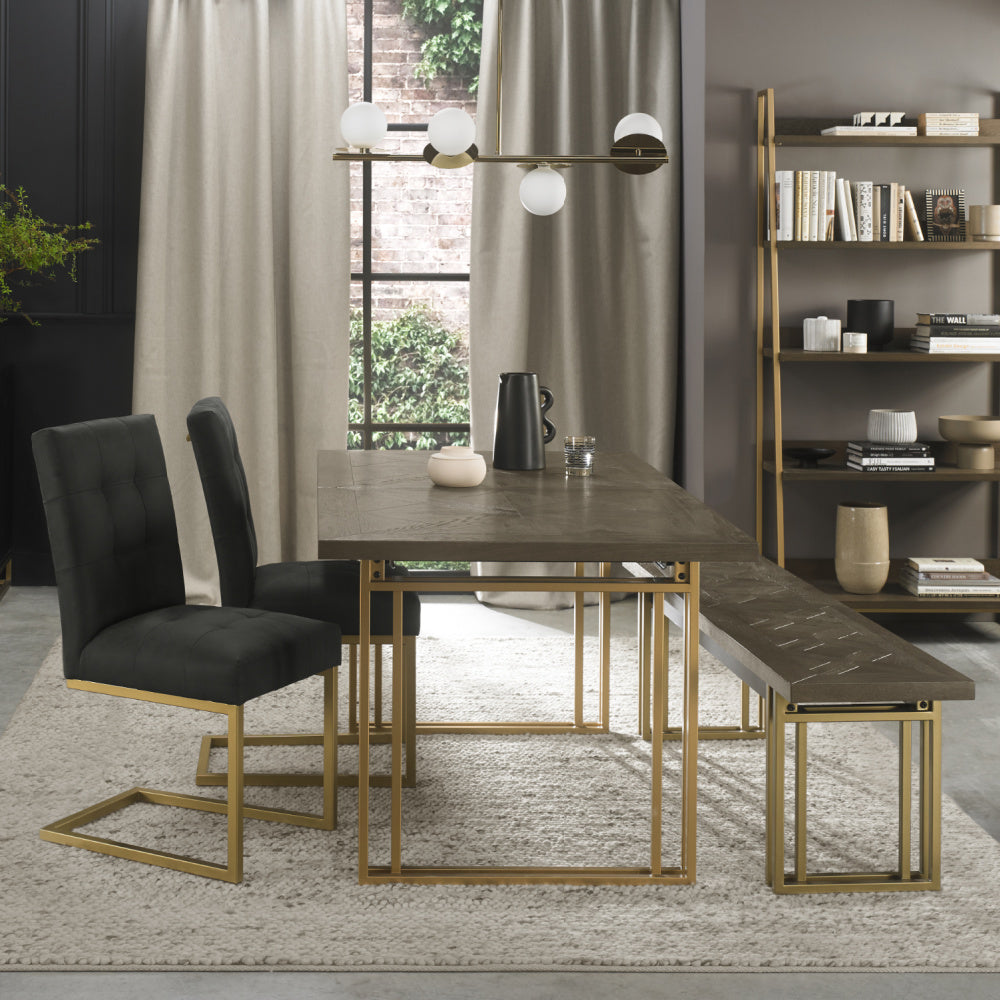 Athena Fumed Oak 6-8 Extension Dining Table