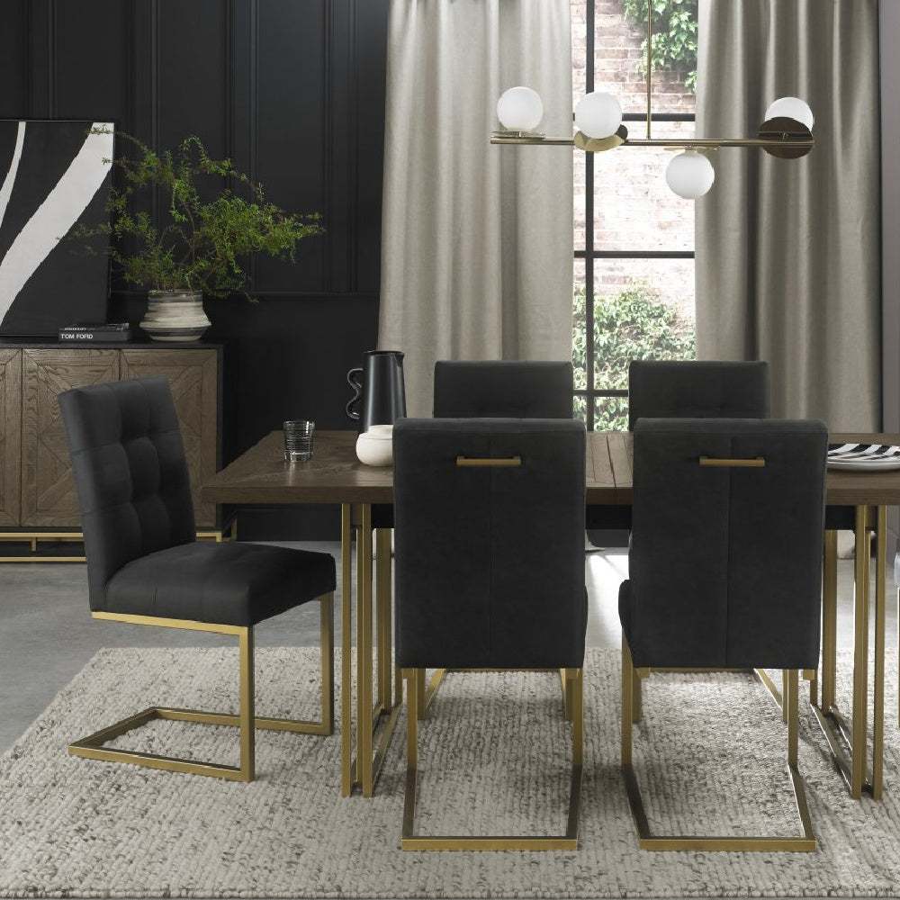 Athena Uph Cantilever Chair in a Black Fabric