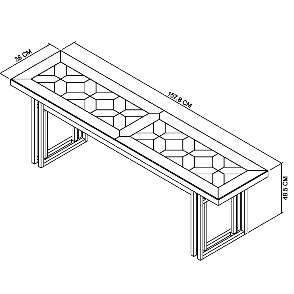 Athena Fumed Oak Wooden Bench