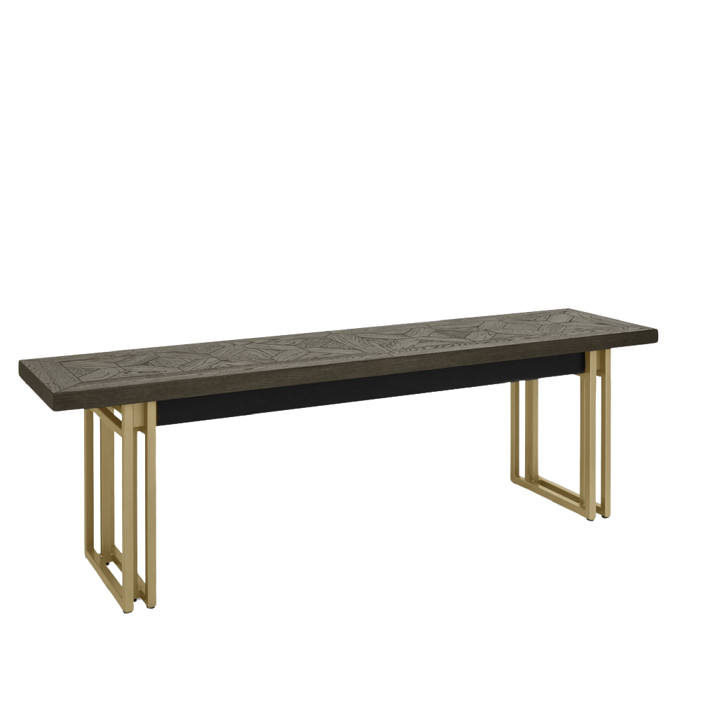 Athena Fumed Oak Wooden Bench