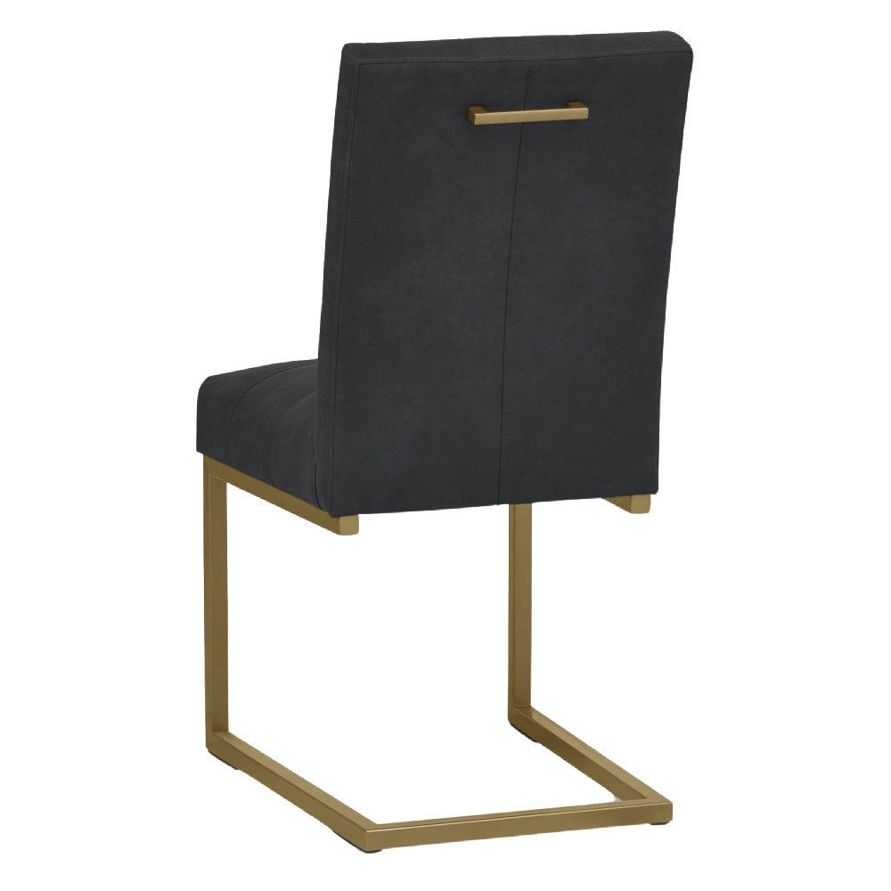 Athena Uph Cantilever Chair in a Black Fabric
