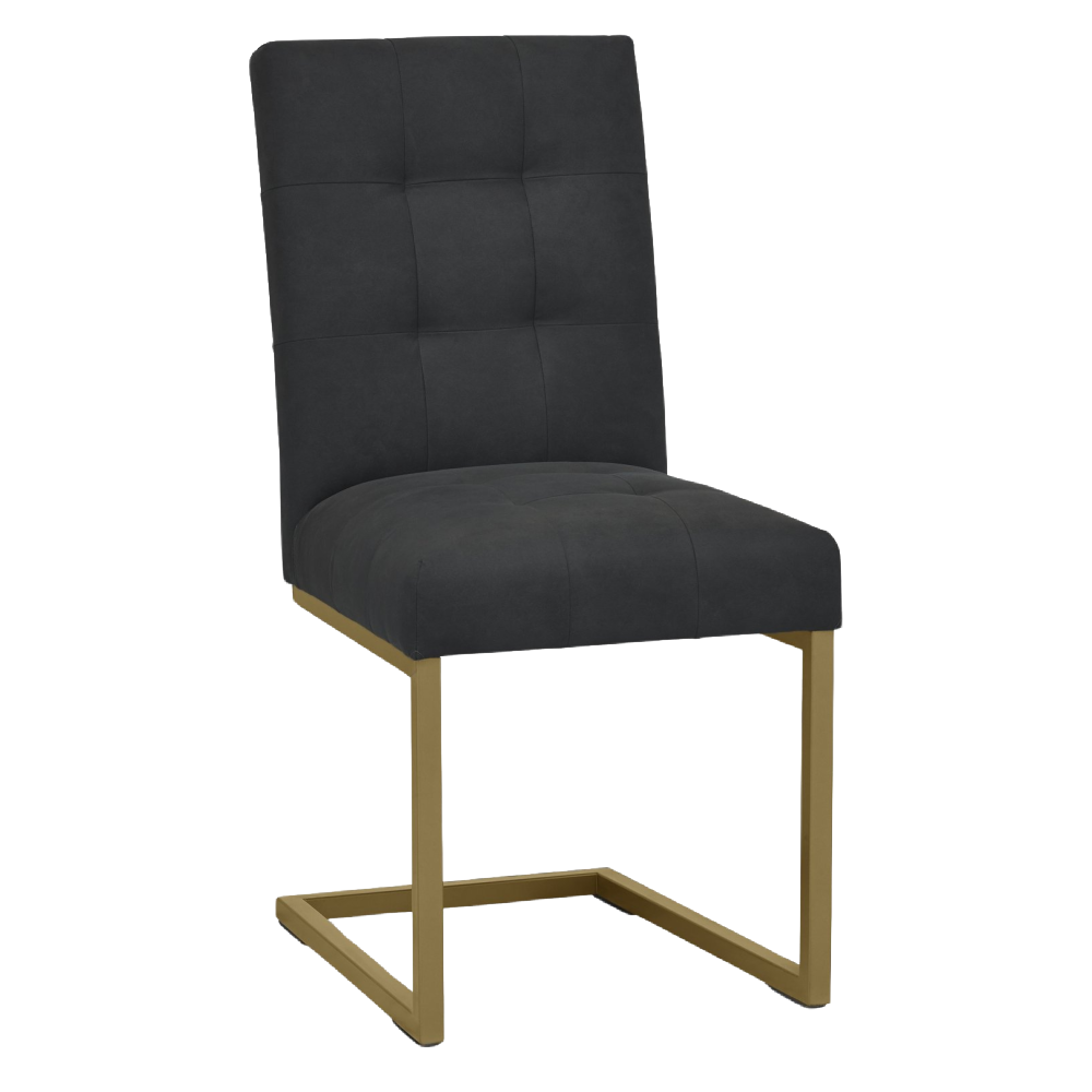 Athena Uph Cantilever Chair in a Black Fabric