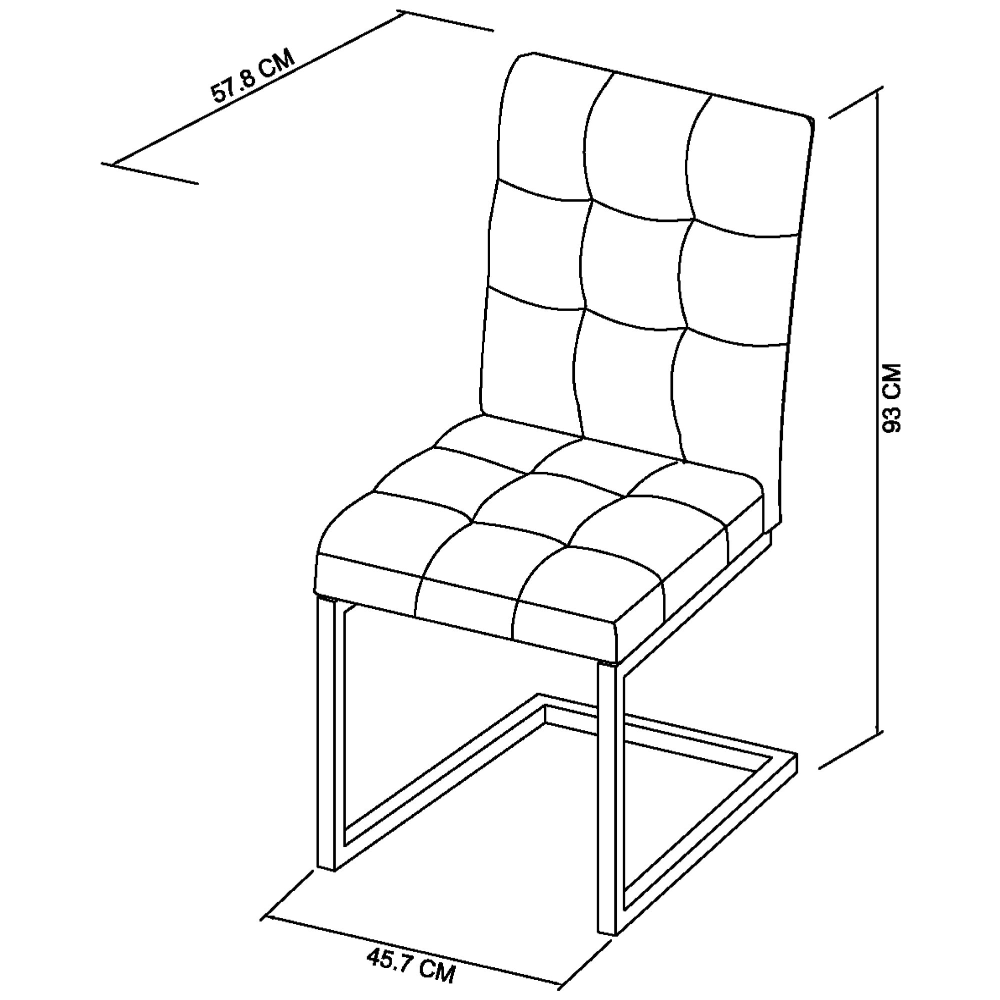 Athena Uph Cantilever Chair in a Black Fabric