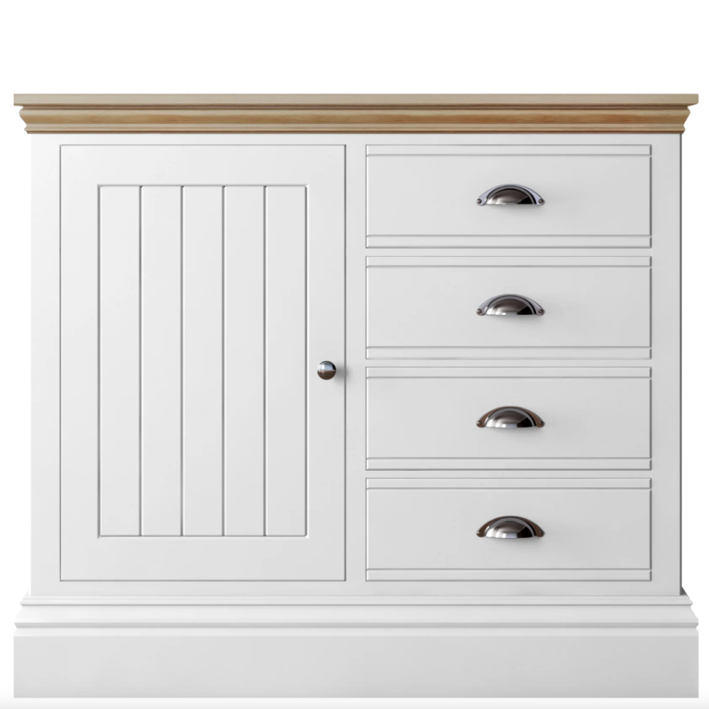 New England 1 door 4 Drawer Sideboard