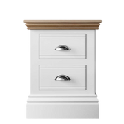New England Painted 2 Drawer Bedside