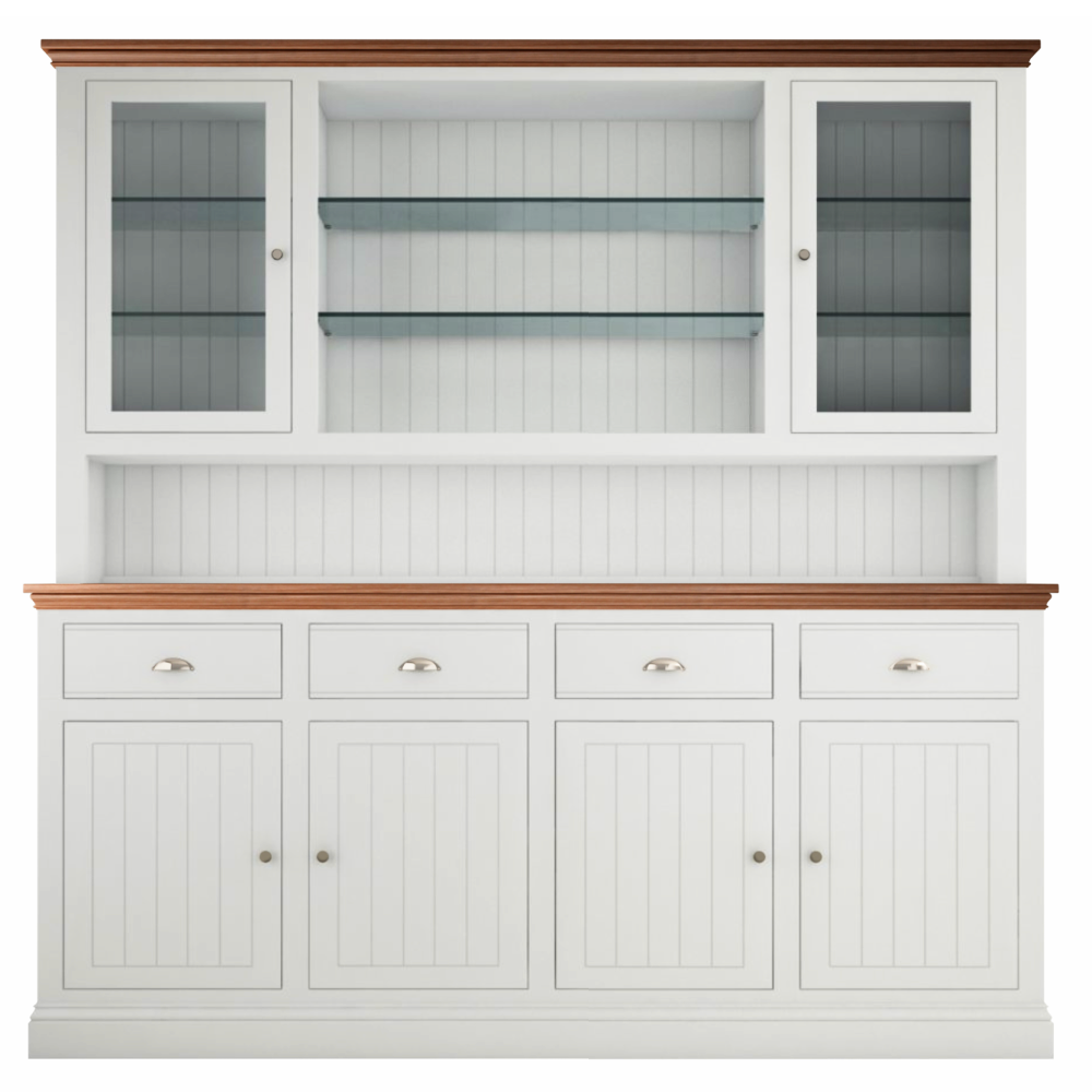 New England large 3/4 Door Glazed Dresser