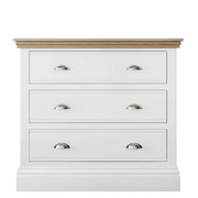 New England Painted 3 Drawer Chest Medium