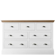 New England Painted 3 + 4 Wide Drawer Chest Large
