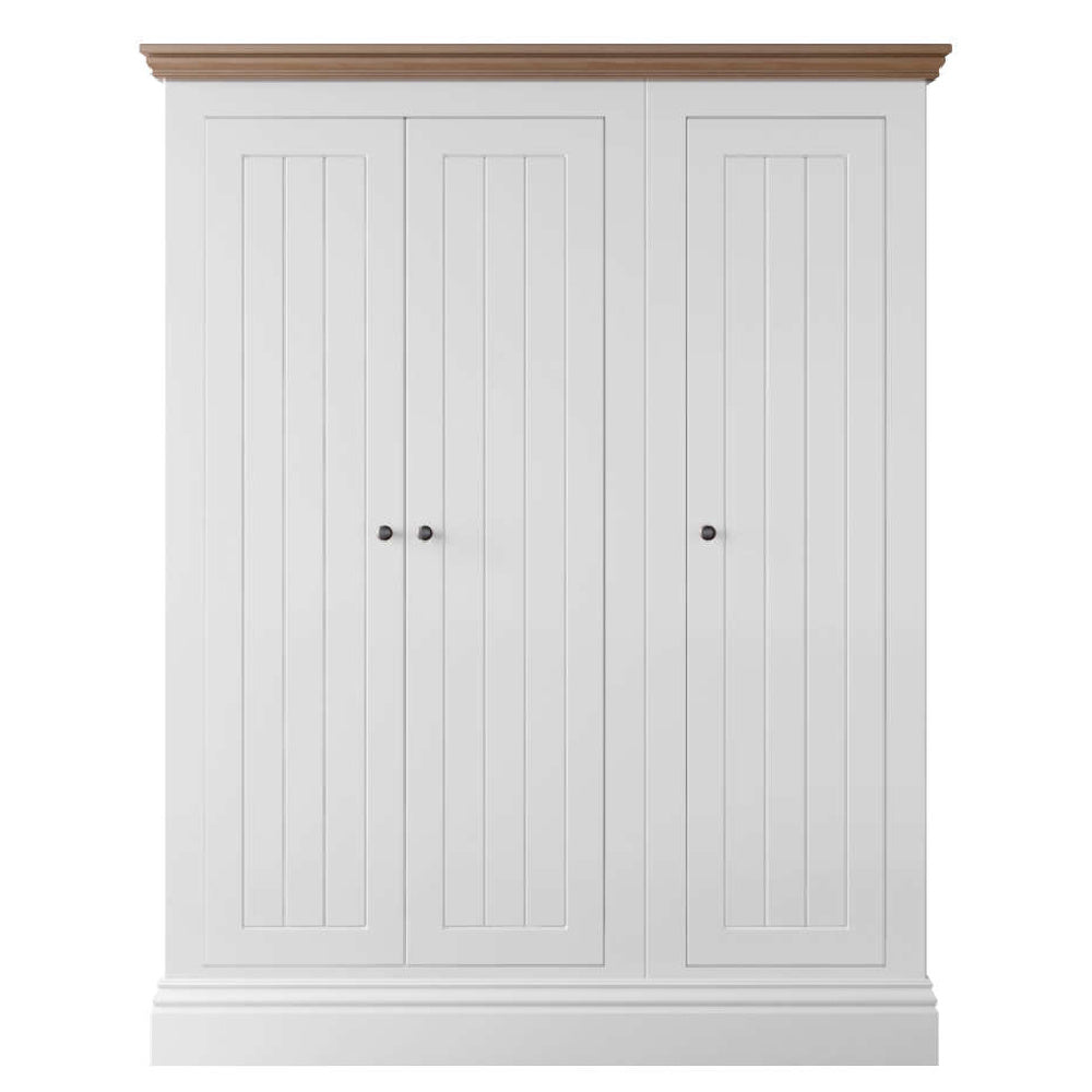 New England Painted triple Full Hanging Wardrobe