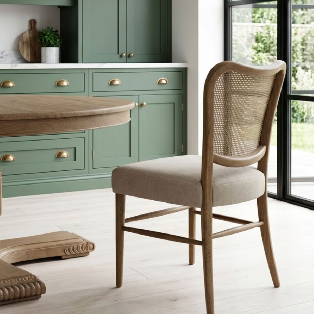 Bonnie Steeple Grey Fabric Dining Chair set of 6