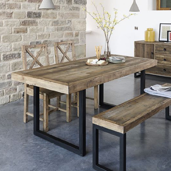 Halstein 140cm Reclaimed Extending Dining Table