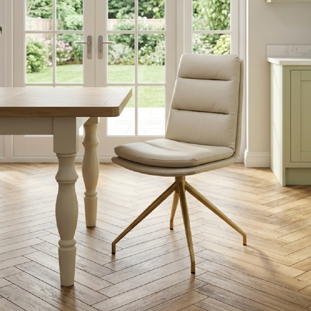 Nobo Swivel Chair Bronze leg Taupe