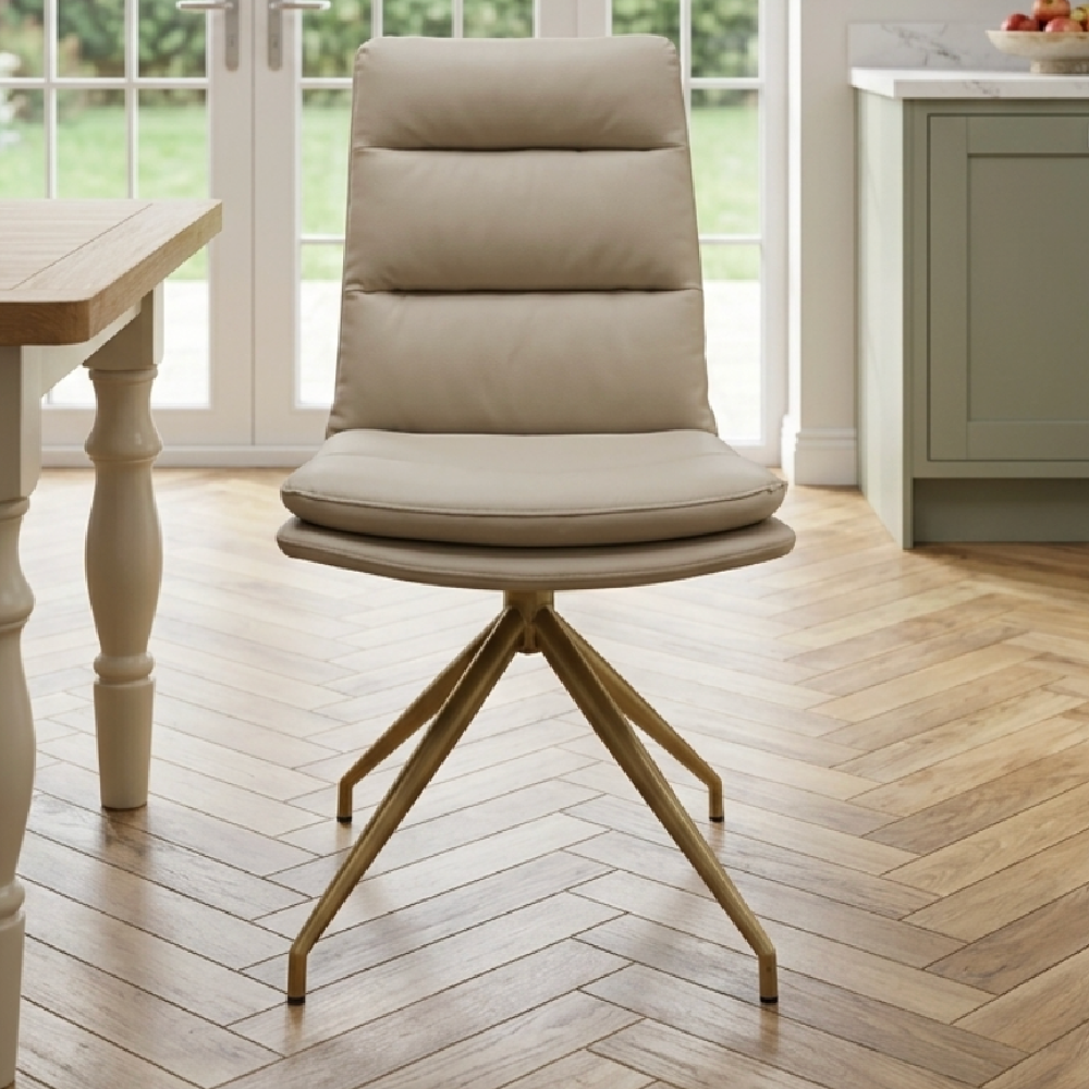 Nobo Swivel Chair Bronze leg Taupe