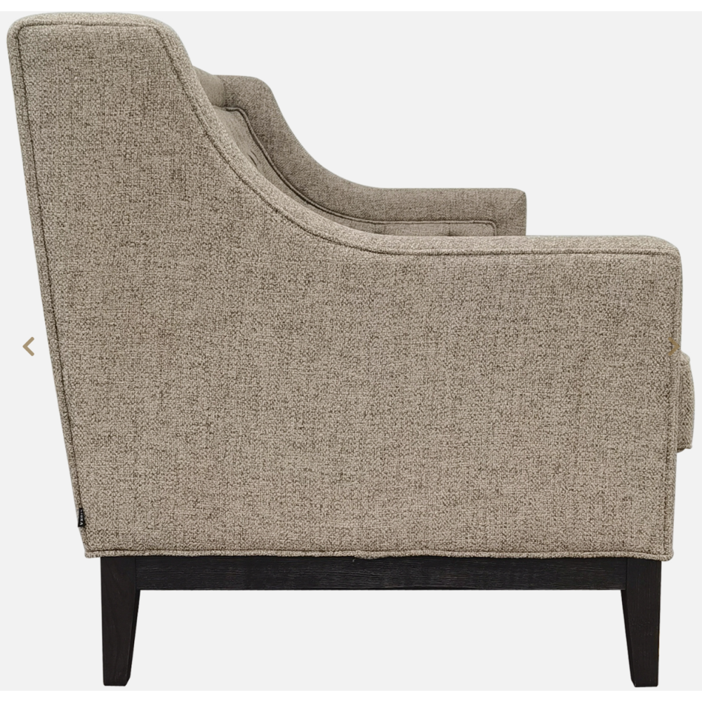 Theodore Buttoned Sofa Dark Taupe