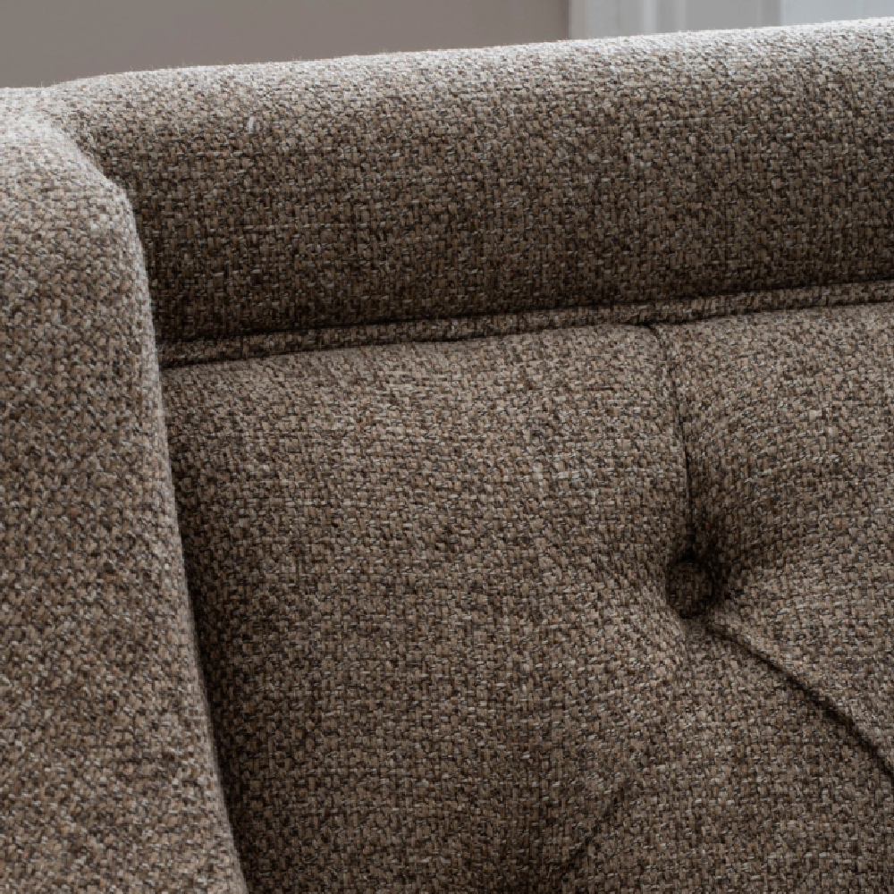 Theodore Buttoned Sofa Dark Taupe