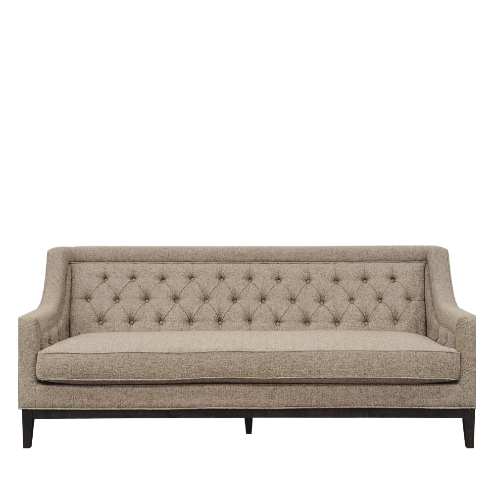 Theodore Buttoned Sofa Dark Taupe