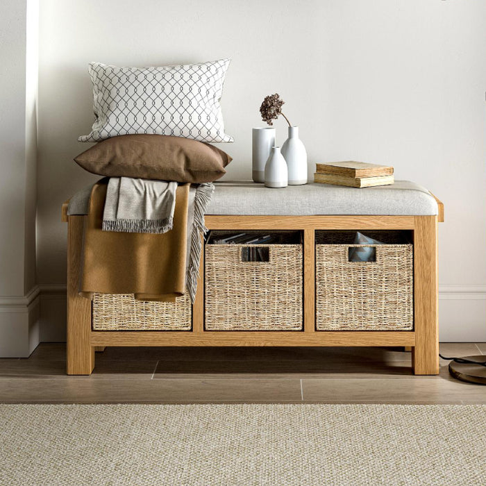 Normandy Storage bench withn seat pad