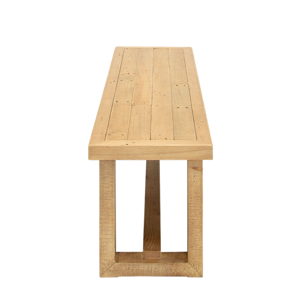 Oakley Reclaimed Wood 160cm Dining Bench in Rustic Buff Finish !New!