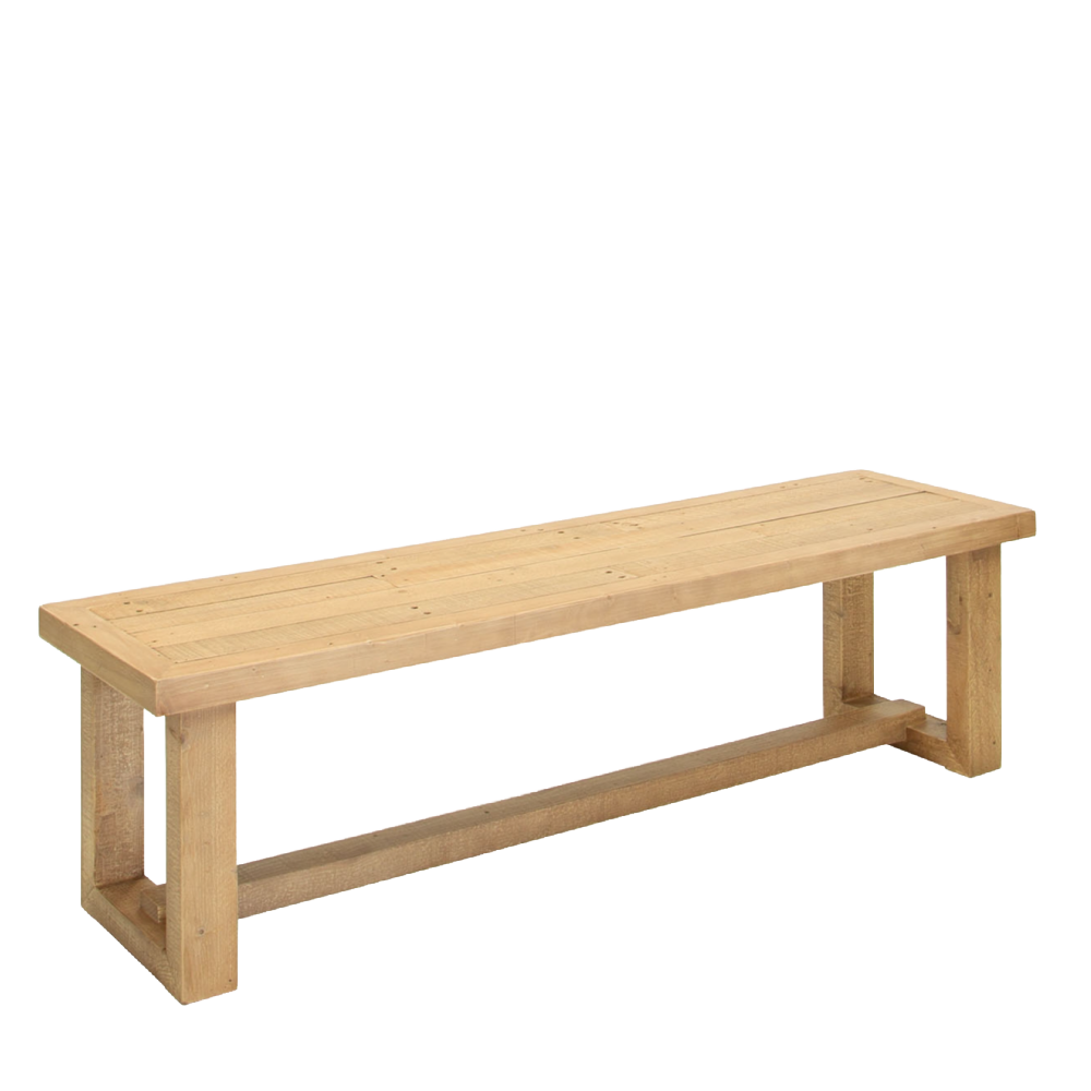 Oakley Reclaimed Wood 160cm Dining Bench in Rustic Buff Finish !New!