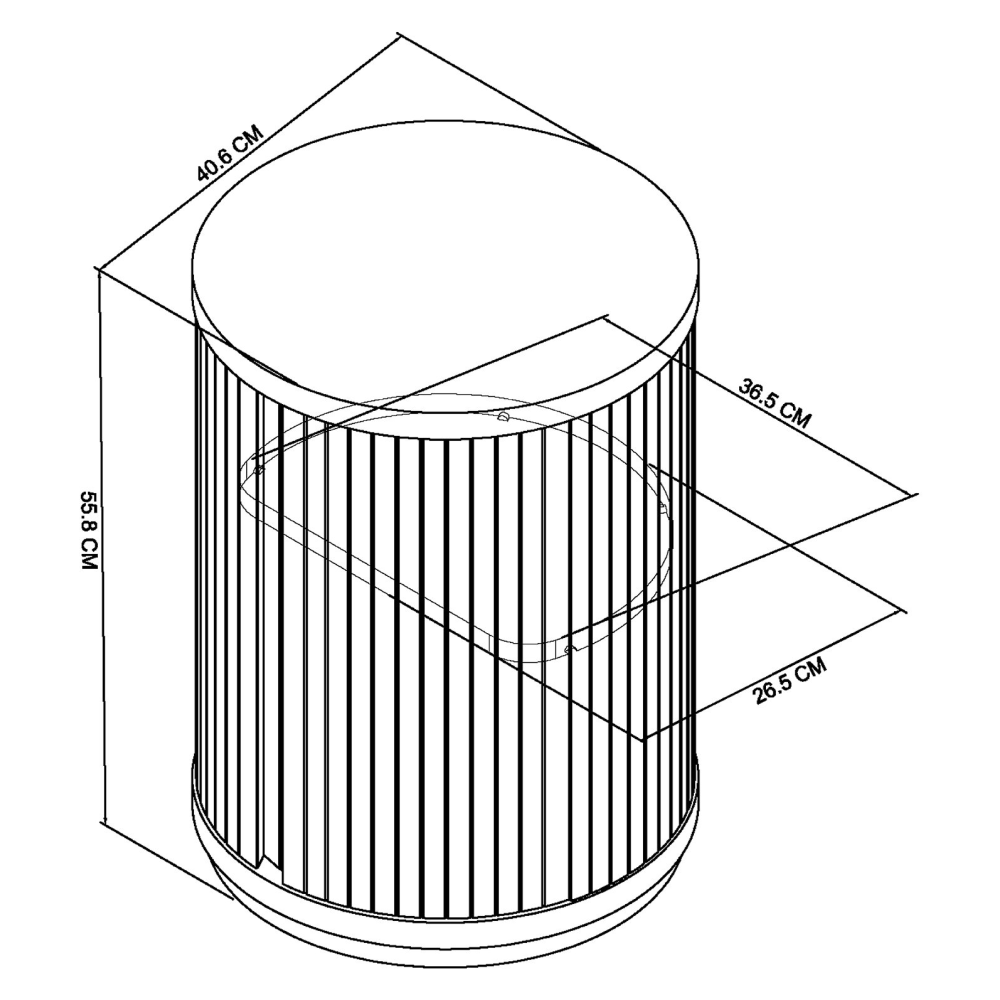 Vega Rustic Oak & Peppercorn Round Coffee Table