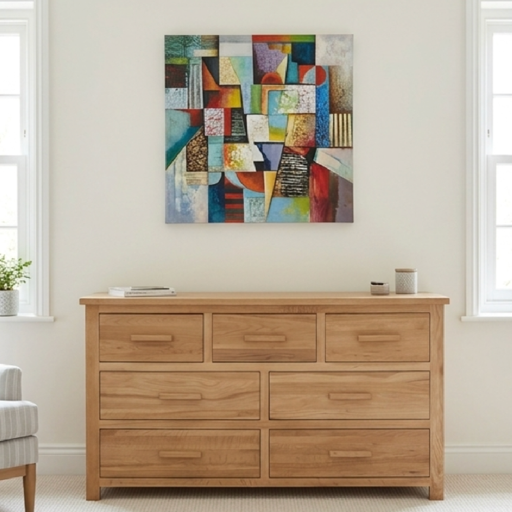 Opus Solid Oak 7 Drawer Multi Chest