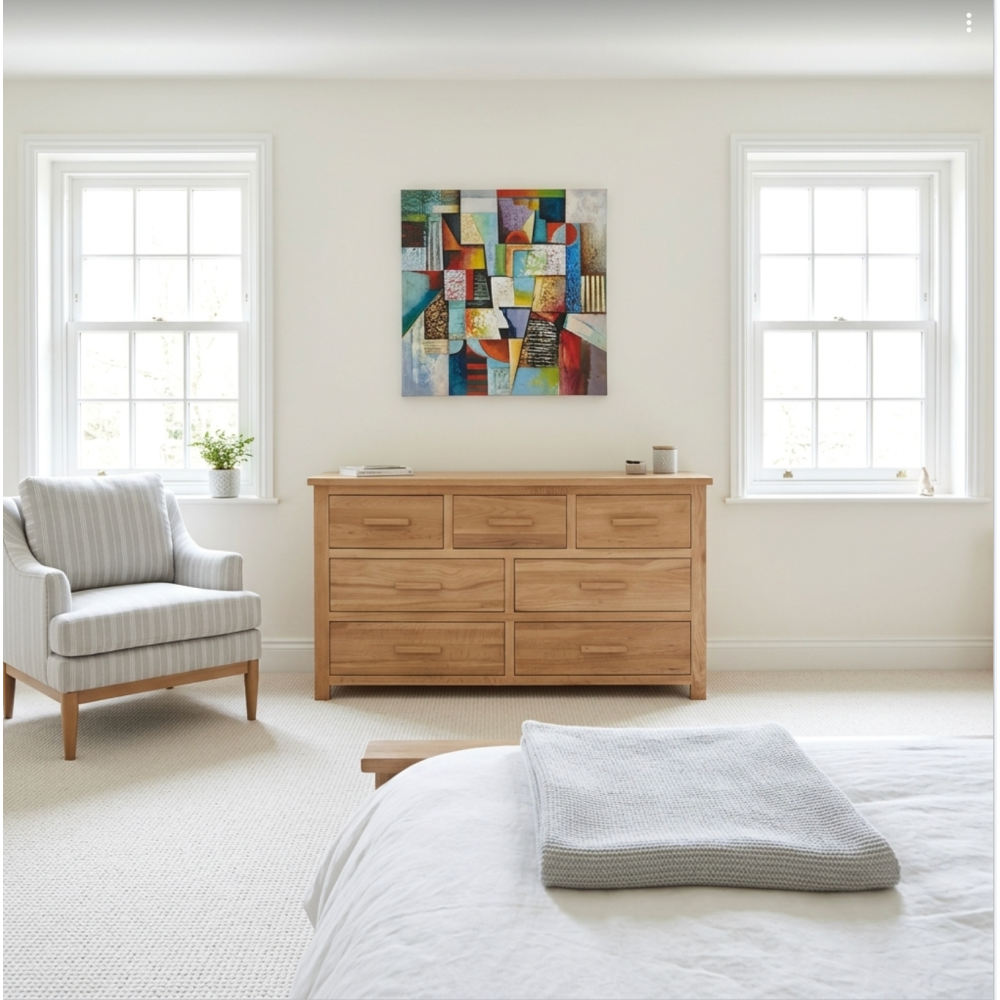 Opus Solid Oak 7 Drawer Multi Chest