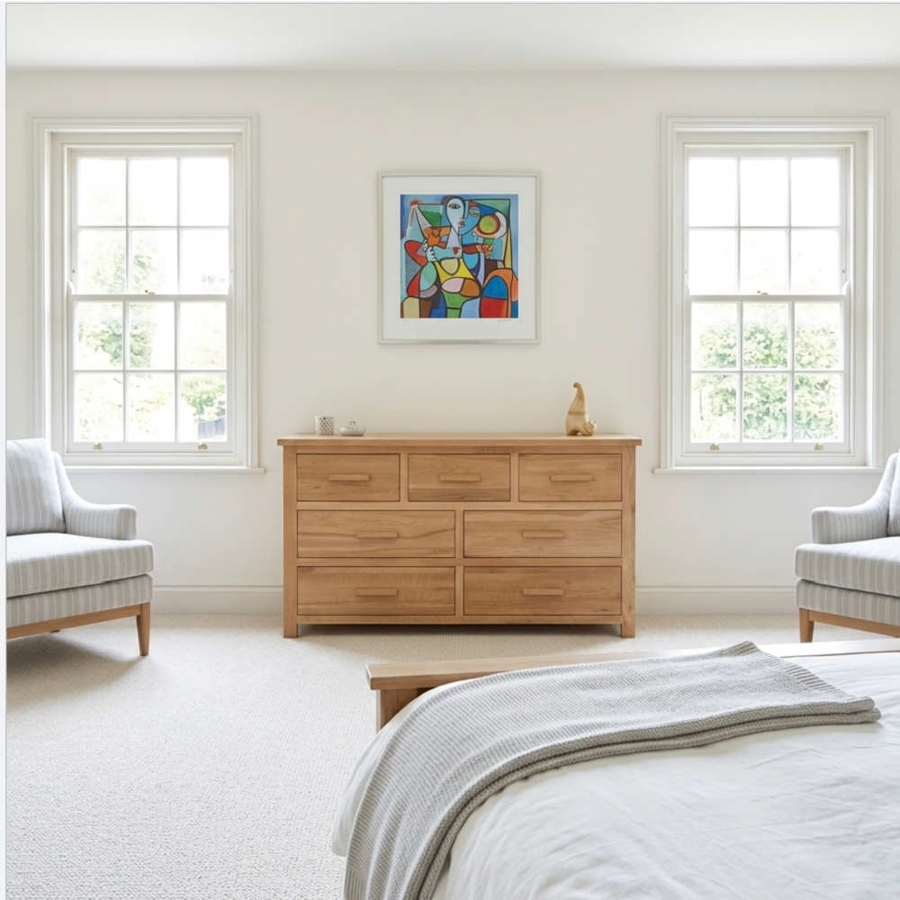 Opus Solid Oak 7 Drawer Multi Chest