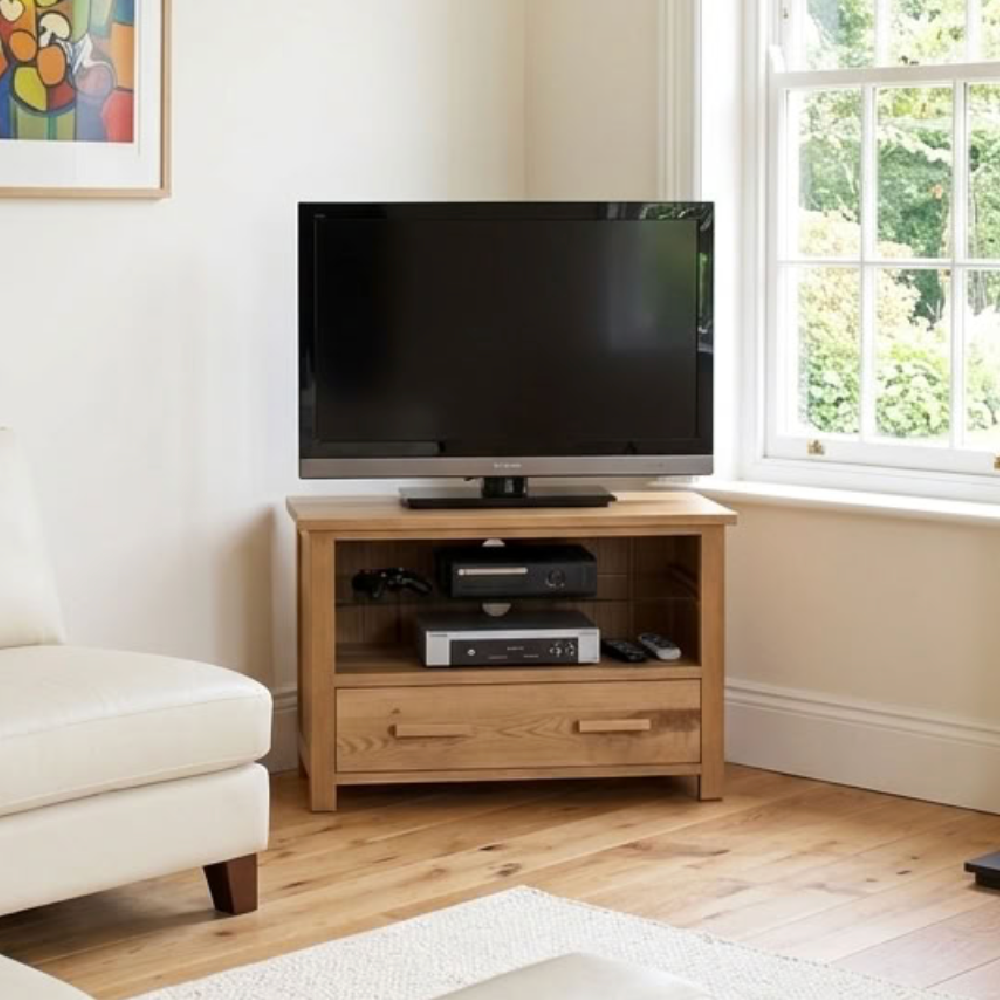 Opus TV Cabinet in Solid Oak