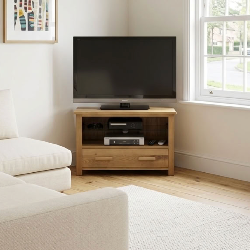 Opus TV Cabinet in Solid Oak