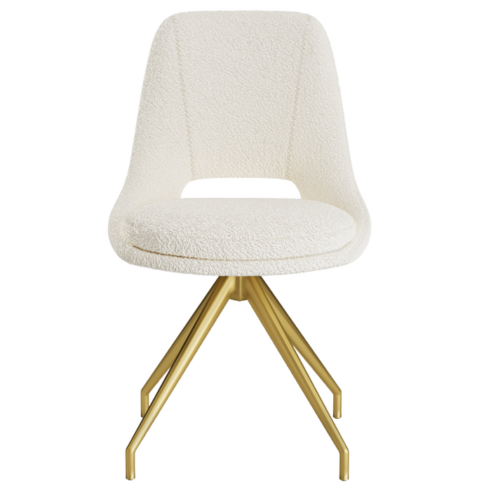 Phoebe Boucle Swivel Dining Chairs