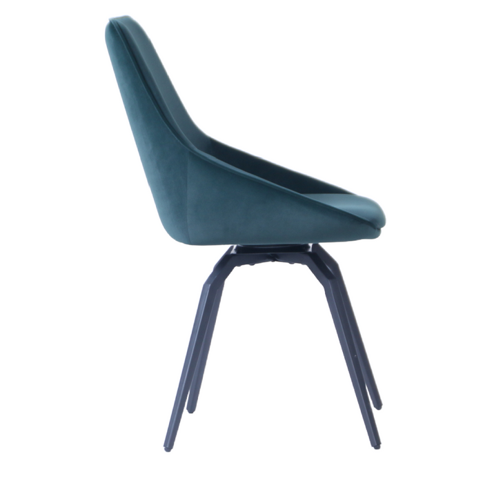 Porto Green Swivel Chair (Metal Legs)