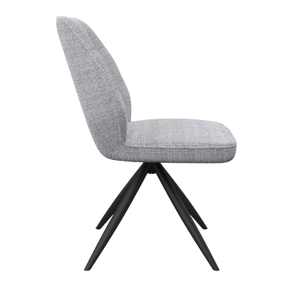 Ravello Fabric Swivel Dining Chair set of 4 Grey